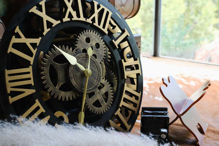 vintage clock for decor antique styleの写真素材