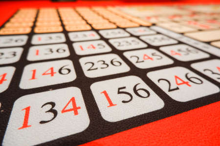 close up number of gambling table at casinoの写真素材