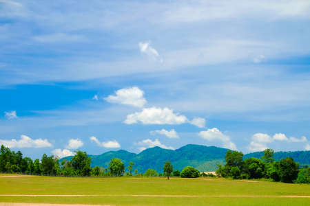 Bald Mountain is beautiful scenery grass field of Ranong,Thailandの写真素材