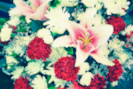 Blur nosegay flower for background , Vintage Filterの写真素材