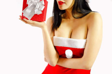 portrait sexy asian woman, X'mas conceptの写真素材