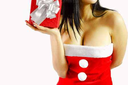 portrait sexy asian woman, X'mas conceptの写真素材