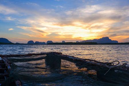 Sam chong tai View point at Phangnga province, Thailandの写真素材