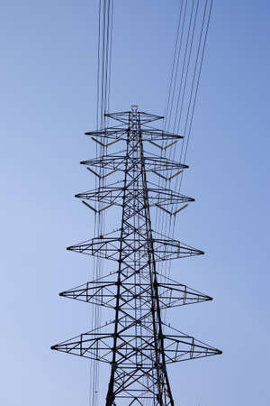High voltage poleの写真素材
