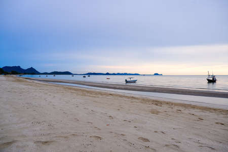 Tropical beach seaside and sky at Samroyyod beach in Prachuap Khiri Khan Province Thailandの写真素材