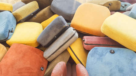 colurful old mattressの写真素材