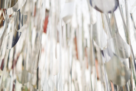 silver color of mobile hanging Background