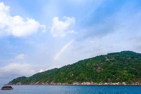 Tropical beach, Viewpoint at Koh Nang Yuan Island Thailandの写真素材