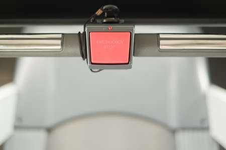 red emergency button of exercise runningの写真素材