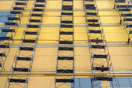scaffolding outdoor for worker renovate building