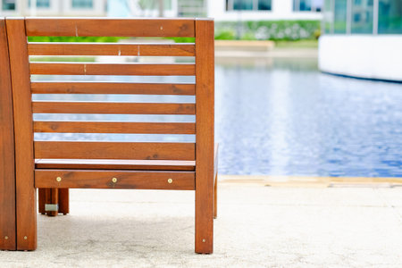 Chairs Seat in swimming poolの写真素材