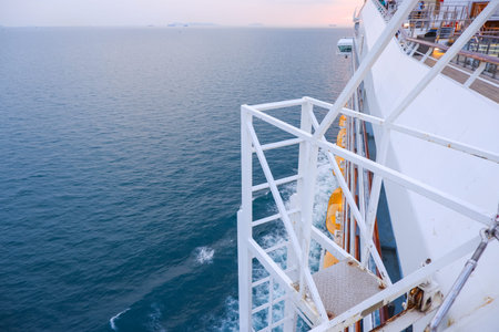 Ocean view from balcony of cruise ship