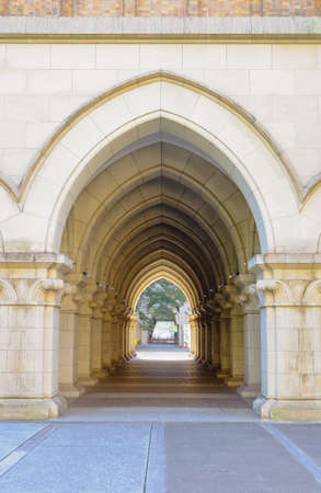 architecture of building arched entranceの写真素材