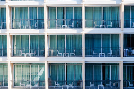 The balcony of high-rise building for Backgroundの写真素材