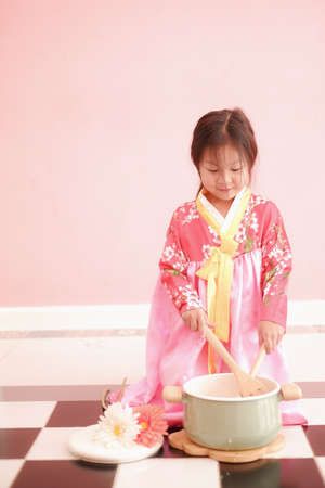 portrait cute asian little child girlの写真素材