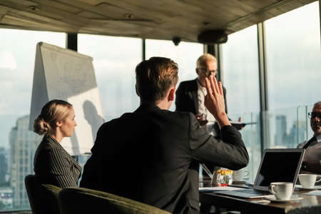 Business staff or personnel group meeting and teamwork successの写真素材