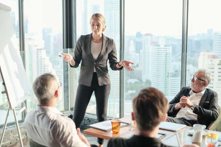 Business staff or personnel group meeting and teamwork successの写真素材