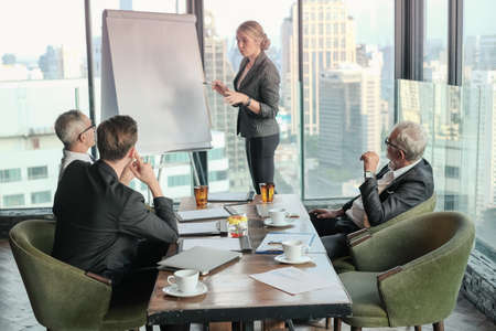 Business staff or personnel group meeting and teamwork successの写真素材