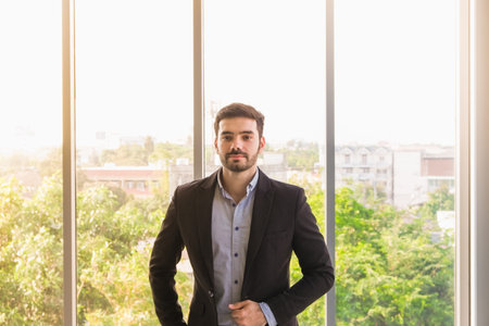 portrait caucasian Business man, handsome People