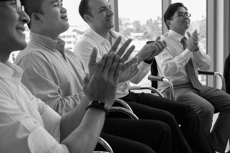 multi-ethnic seminar training group meeting and teamwork successful in office