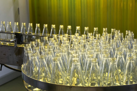 line fruit juice beverage production in factoryの写真素材