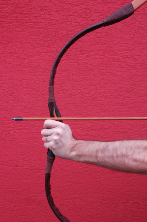 Let the arrow fly, to hit the target.の写真素材