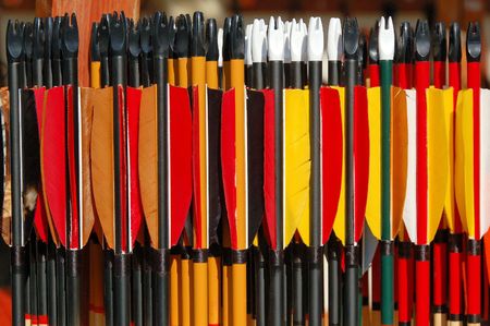 Color arrows ready to shut.の写真素材