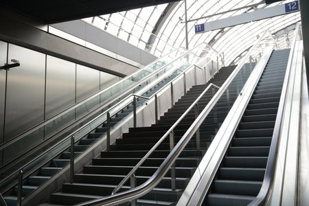 Inside detail of the Berlin Central Station  Berlin Hauptbahnhof - Germany   The main railway...
