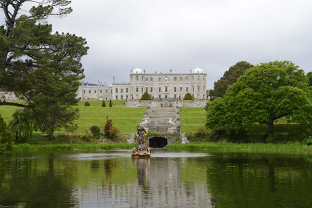Powerscourt house from beautiful garden in County Wicklow, Ireland のeditorial素材