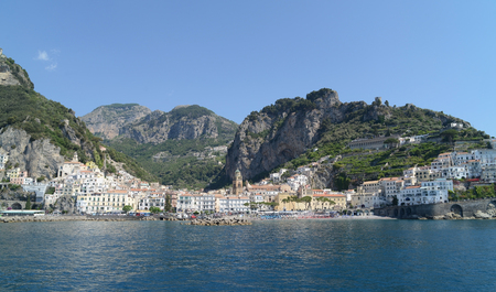 Sea at Amalfi Coast in summer - Naples, Italyの写真素材