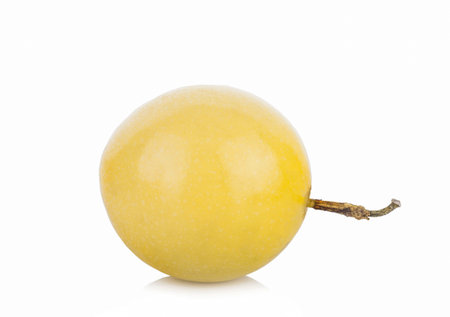 Passion fruit isolated on white backgroundの写真素材
