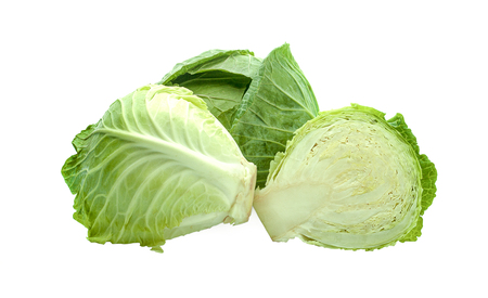 cabbage on white backgroundの写真素材