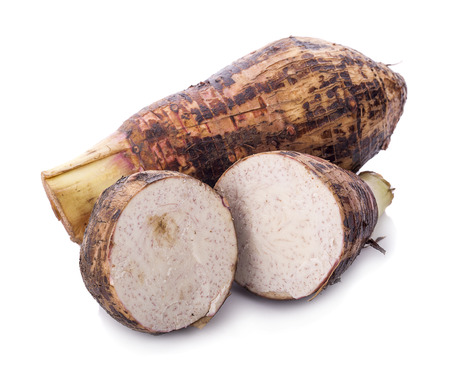 taro isolated on white backgroundの写真素材