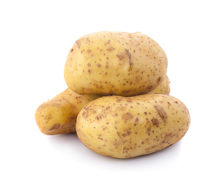 Potato isolated on white backgroundの写真素材