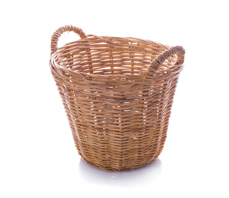 Basket isolated on white backgroundの写真素材