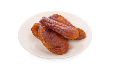 Sweet sun dried banana with honey, thai foodの写真素材