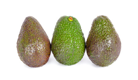 fresh avocado isolated on white background