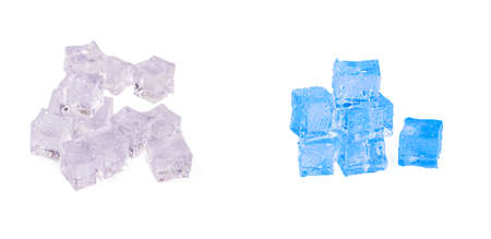 Ice on a white background an isolated on white backgroundの写真素材