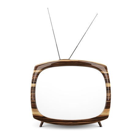 Retro TV isolate on white background の写真素材