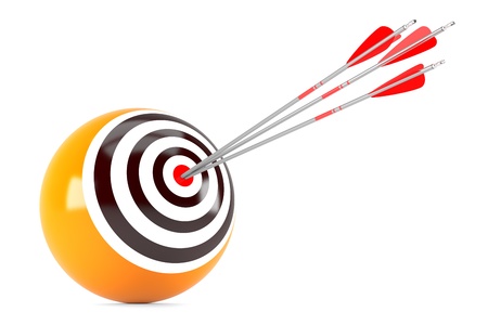 Target with arrows の写真素材