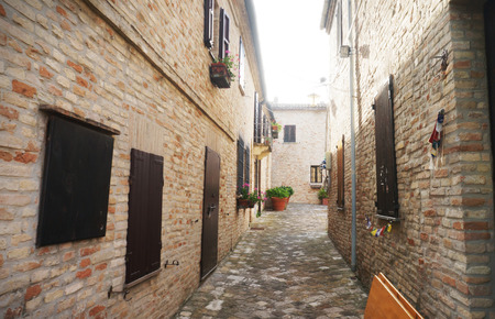 beautiful old Italian streetの写真素材