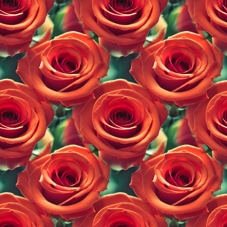 Seamless pattern with red roses. Floral background for your designの素材