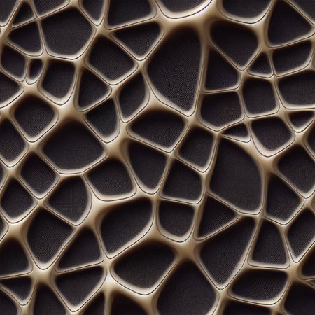 Seamless abstract background of metal texture close-up, 3d renderの素材