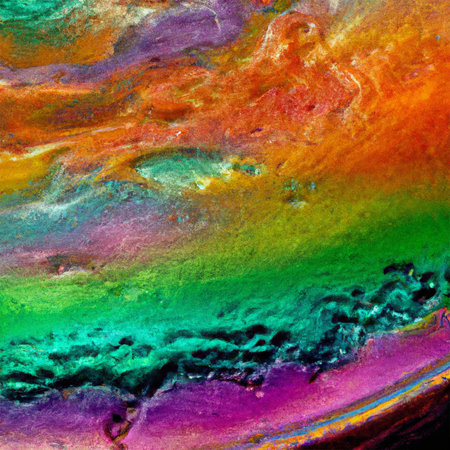 abstract background of colored oil paint on canvas close-up macroの素材