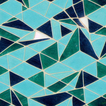 Seamless Tileable Texture of Blue and Green Tile Mosaicの素材