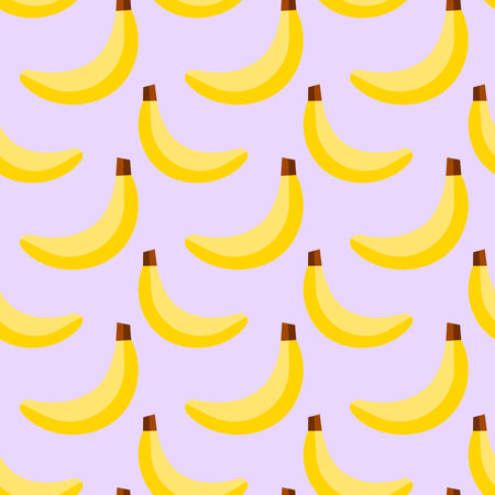 Seamless pattern with bananas. Vector illustration in flat style.の写真素材