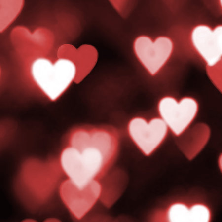 Heart bokeh background. Valentine's day background. Love background.の写真素材