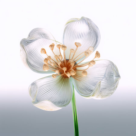 White crocus flower isolated on white background. Floral design element.の素材