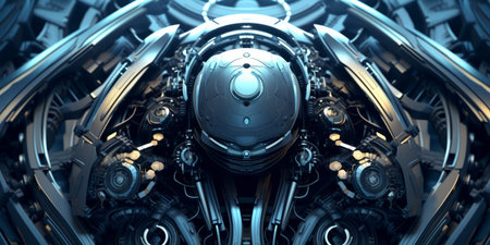 3D rendering of abstract technology concept background ready for banner or posterの素材