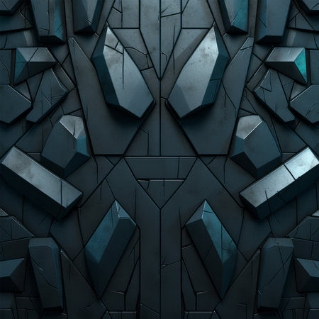 3D render of cracked stone wall background. Computer generated illustration.の素材